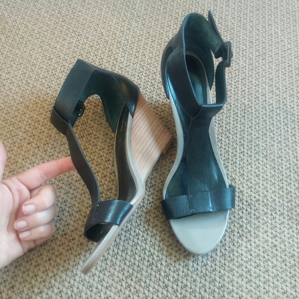 Caslon ankle strap wedge shoe